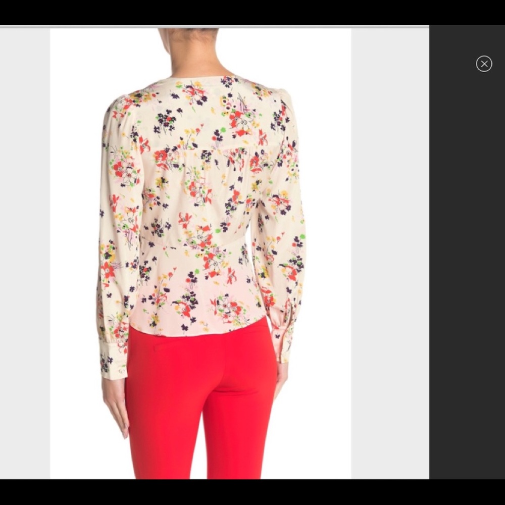 Veronica Beard Stretch Silk Payton Blouse Size 14 - Picture 8 of 8